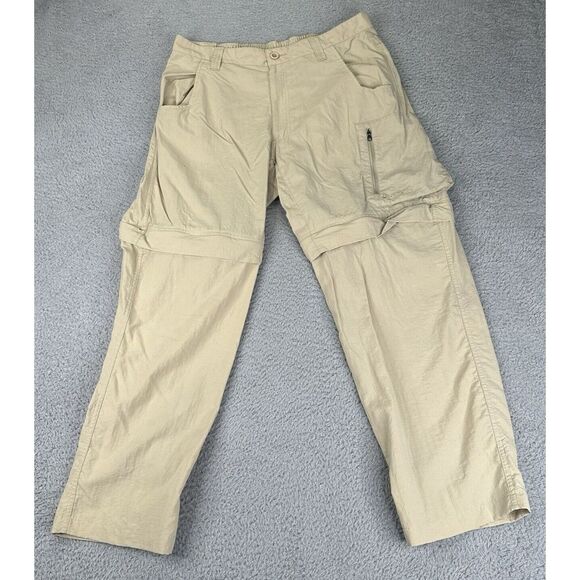 Redington Pants Mens‎ Large Beige Cargo Convertible Fishing Outdoor Hiking - Picture 1 of 13